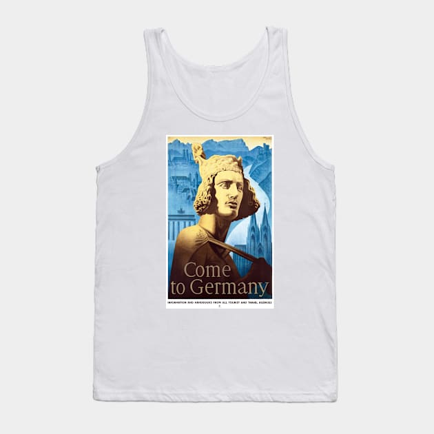 Vintage Travel Poster Germany - Come to Germany 1936 Tank Top by vintagetreasure